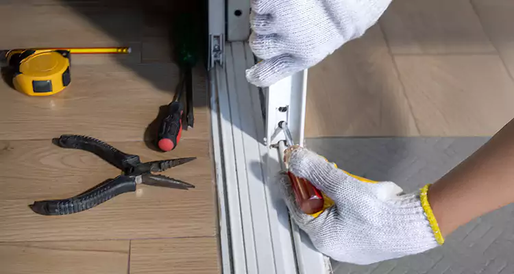 Backyard Sliding Door Track Repair in Dunedin, FL